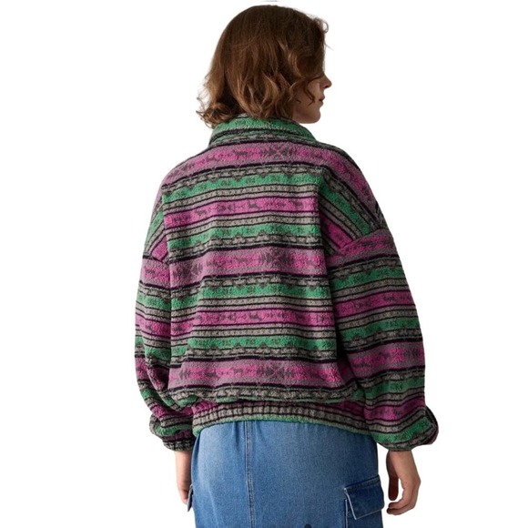 Cider Fleece Stand Collar Aztec Print Multicolor Jacket NWT - XL - Picture 14 of 14